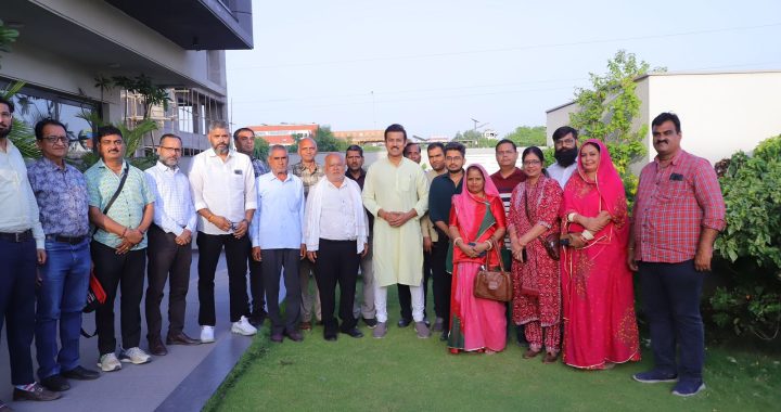 Col. Rajyavardhan Rathore interacting compassionately with rural families during an active constituency welfare meet.