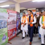 Cabinet Minister in Rajasthan Col. Rajyavardhan Singh Rathore, explaining regional development metrics and industrial progress reports during a public address in Jaipur.